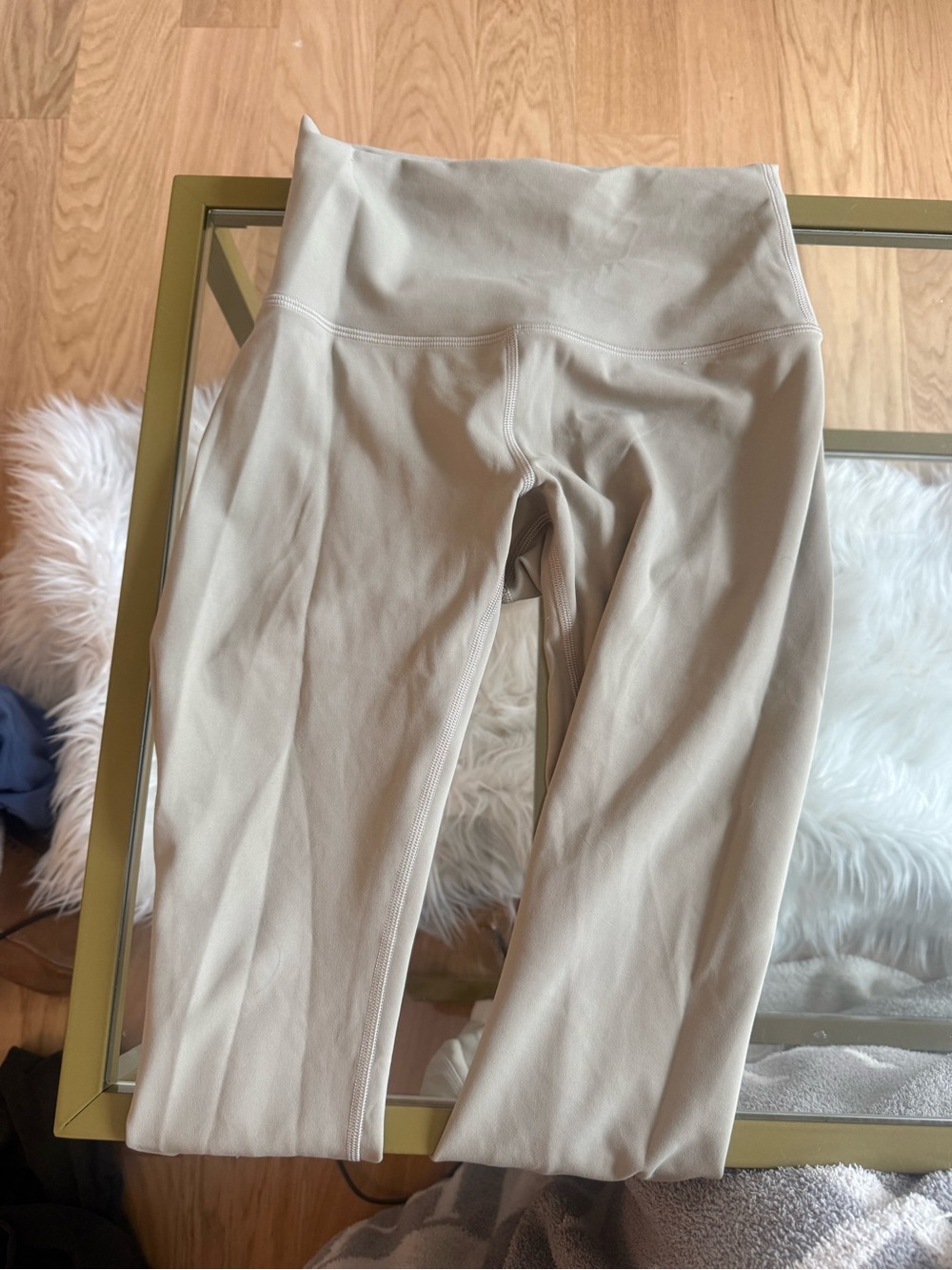 lululemon athletica Neutral Beige High-Rise Capri Leggings